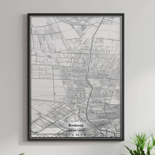 ROAD MAP OF BOSKOOP, NETHERLANDS BY MAPBAKES