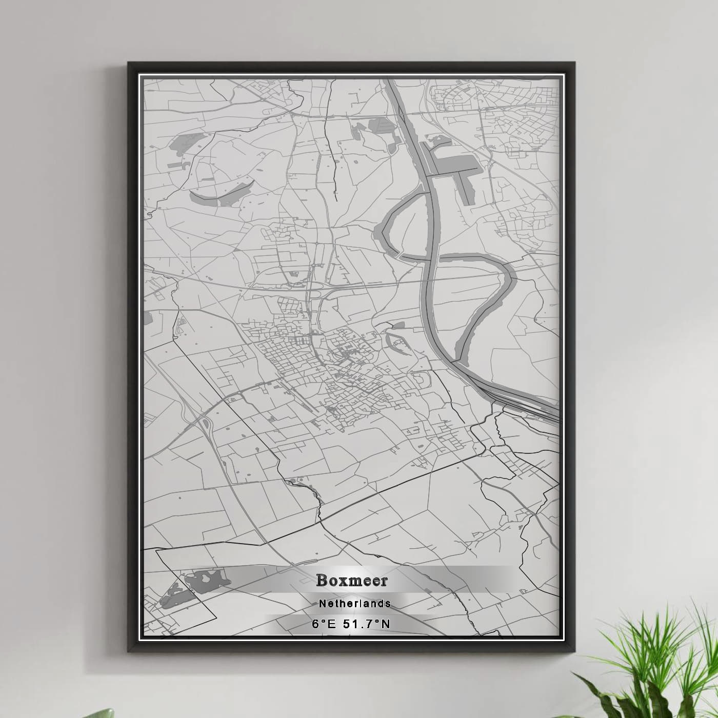 ROAD MAP OF BOXMEER, NETHERLANDS BY MAPBAKES