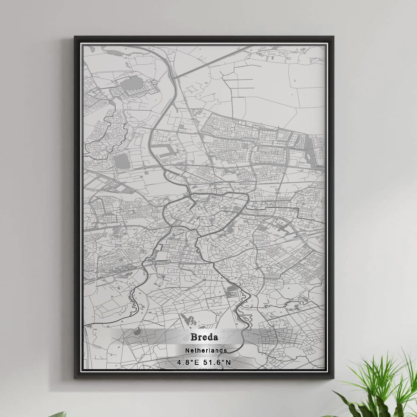 ROAD MAP OF BREDA, NETHERLANDS BY MAPBAKES