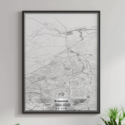 ROAD MAP OF BRUNSSUM, NETHERLANDS BY MAPBAKES