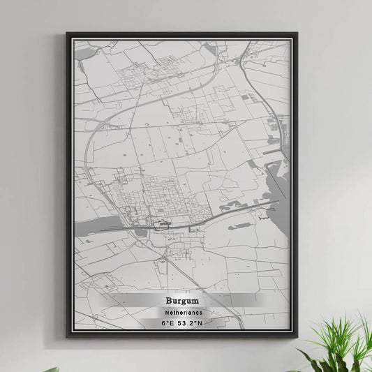 ROAD MAP OF BURGUM, NETHERLANDS BY MAPBAKES