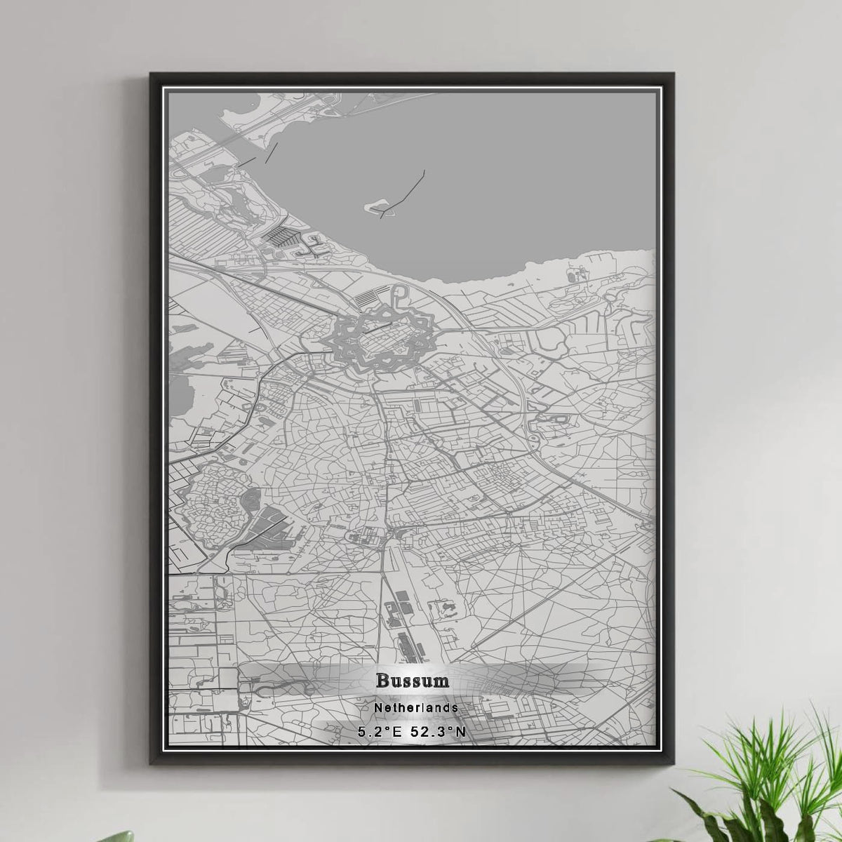 ROAD MAP OF BUSSUM, NETHERLANDS BY MAPBAKES