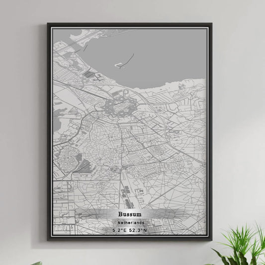 ROAD MAP OF BUSSUM, NETHERLANDS BY MAPBAKES