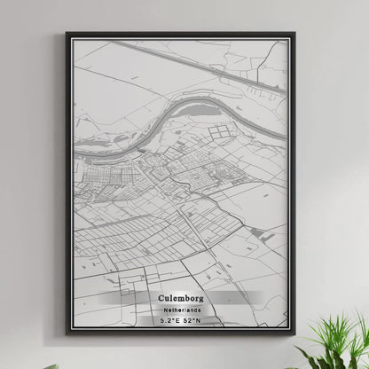 ROAD MAP OF CULEMBORG, NETHERLANDS BY MAPBAKES