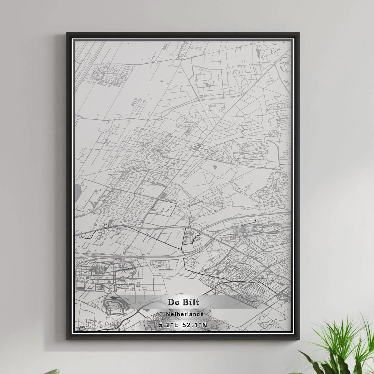 ROAD MAP OF DE BILT, NETHERLANDS BY MAPBAKES