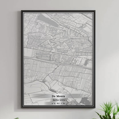 ROAD MAP OF DE MEERN, NETHERLANDS BY MAPBAKES