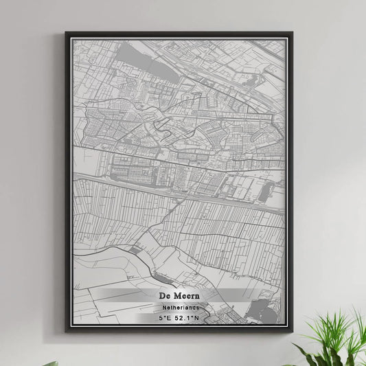 ROAD MAP OF DE MEERN, NETHERLANDS BY MAPBAKES