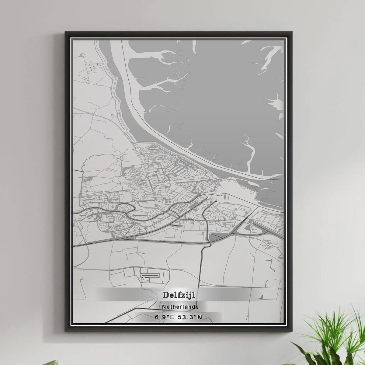 ROAD MAP OF DELFZIJL, NETHERLANDS BY MAPBAKES