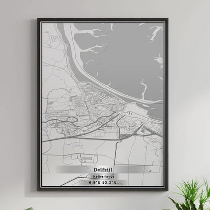 ROAD MAP OF DELFZIJL, NETHERLANDS BY MAPBAKES