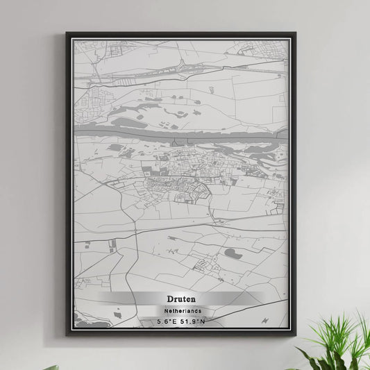 ROAD MAP OF DRUTEN, NETHERLANDS BY MAPBAKES