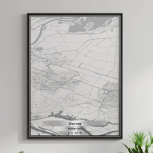 ROAD MAP OF DUIVEN, NETHERLANDS BY MAPBAKES