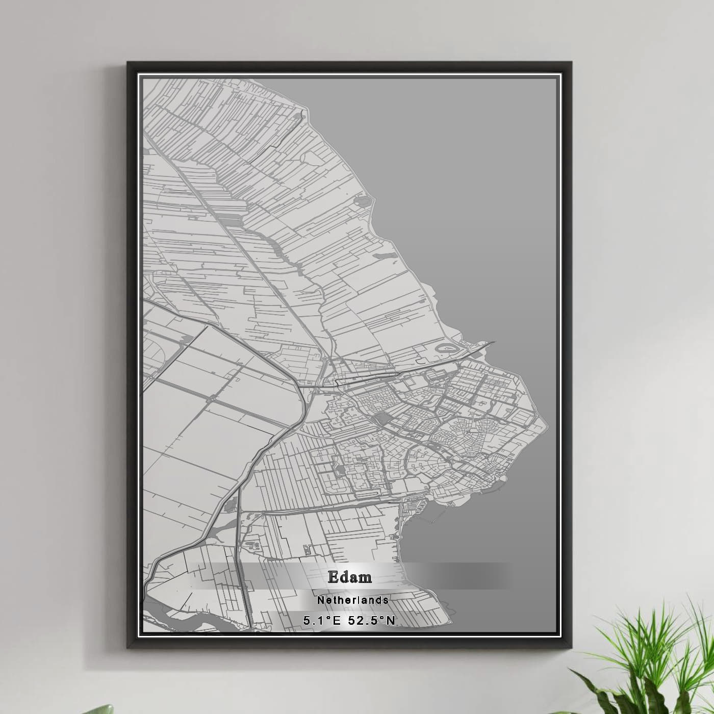 ROAD MAP OF EDAM, NETHERLANDS BY MAPBAKES