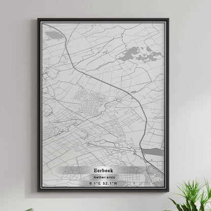 ROAD MAP OF EERBEEK, NETHERLANDS BY MAPBAKES