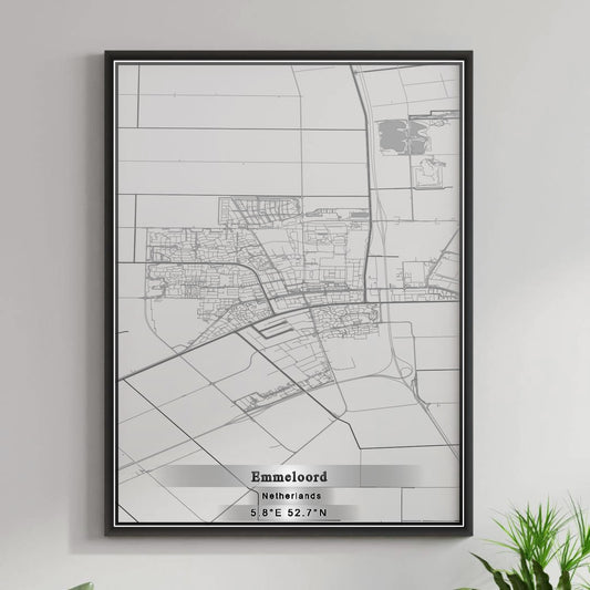 ROAD MAP OF EMMELOORD, NETHERLANDS BY MAPBAKES