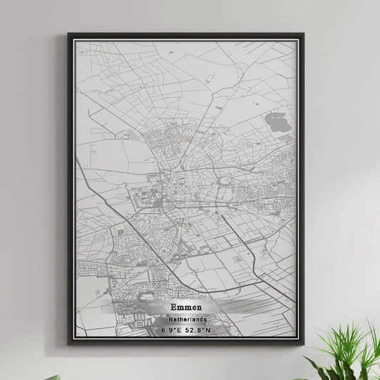 ROAD MAP OF EMMEN, NETHERLANDS BY MAPBAKES