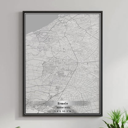 ROAD MAP OF ERMELO, NETHERLANDS BY MAPBAKES