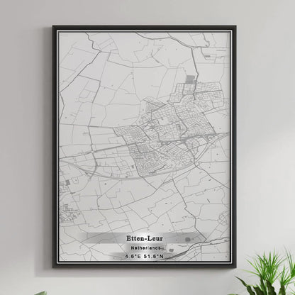 ROAD MAP OF ETTEN-LEUR, NETHERLANDS BY MAPBAKES