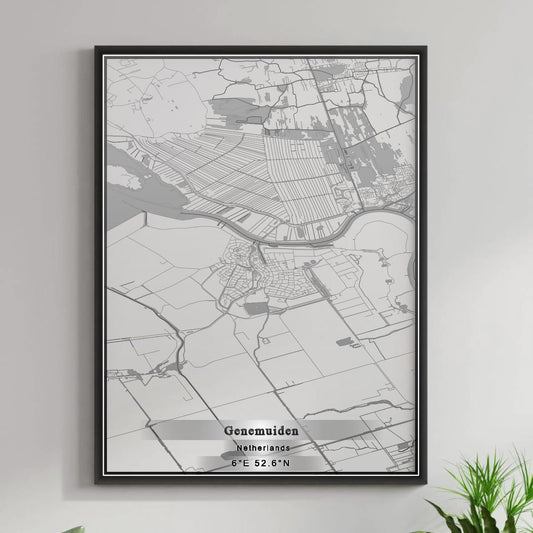 ROAD MAP OF GENEMUIDEN, NETHERLANDS BY MAPBAKES