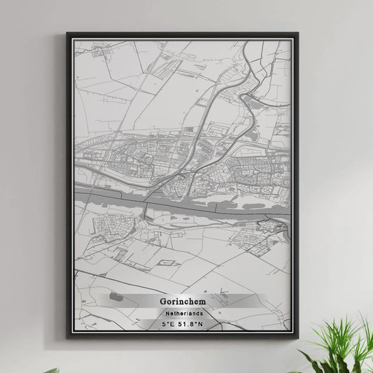 ROAD MAP OF GORINCHEM, NETHERLANDS BY MAPBAKES