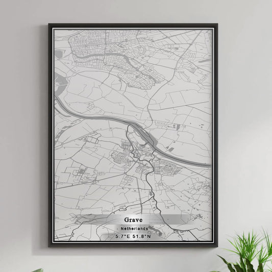 ROAD MAP OF GRAVE, NETHERLANDS BY MAPBAKES