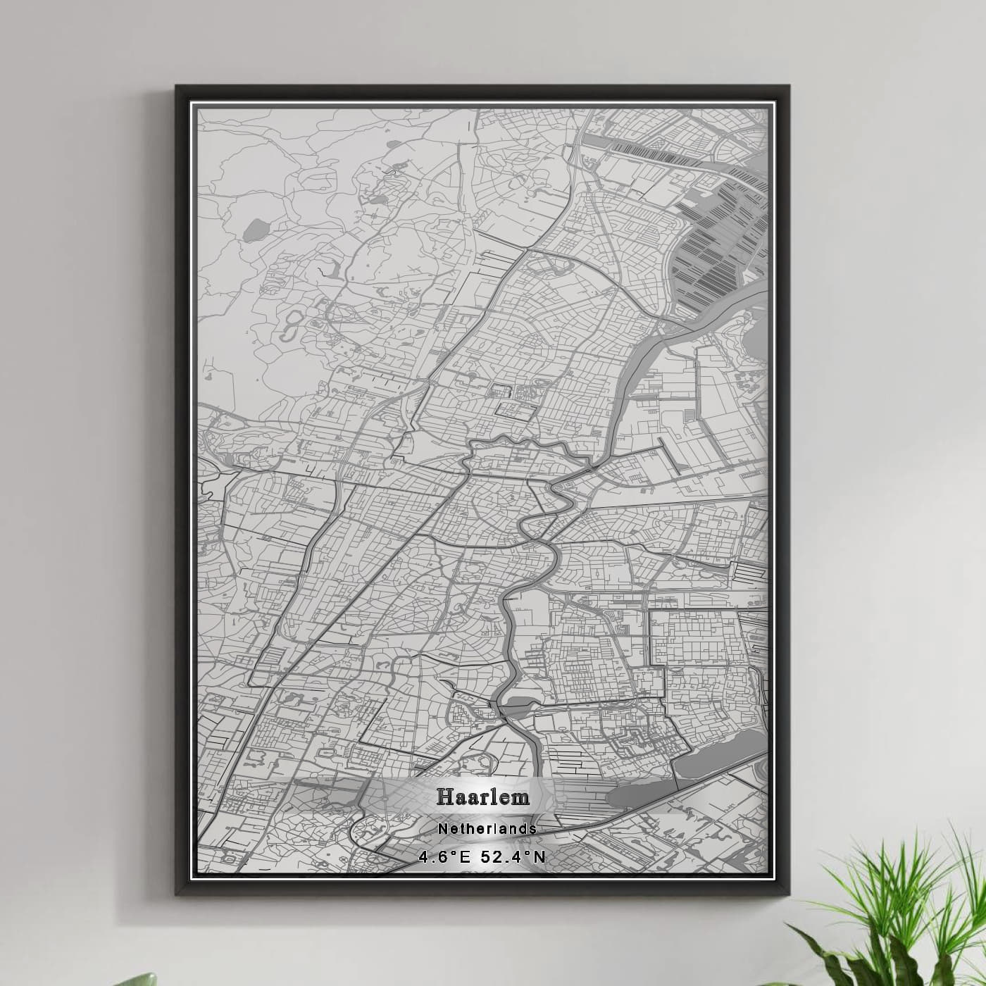 ROAD MAP OF HAARLEM, NETHERLANDS BY MAPBAKES