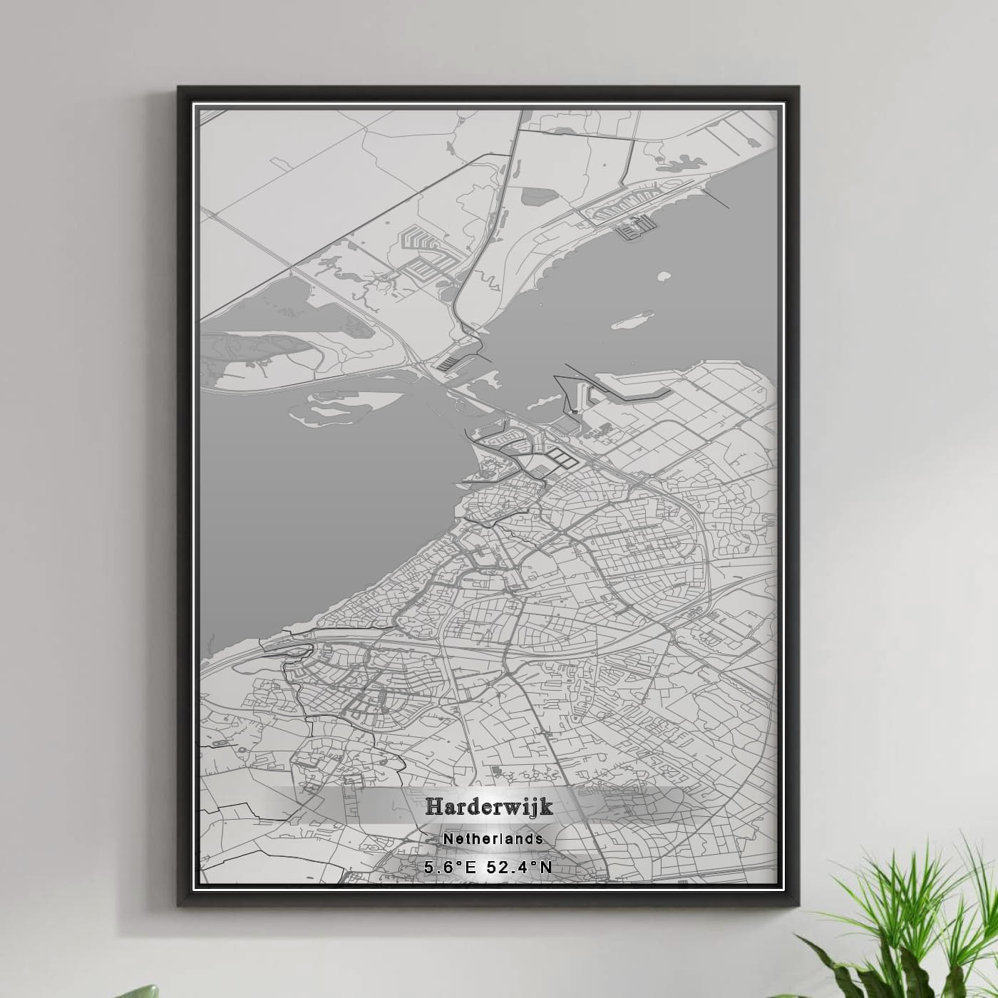 ROAD MAP OF HARDERWIJK, NETHERLANDS BY MAPBAKES