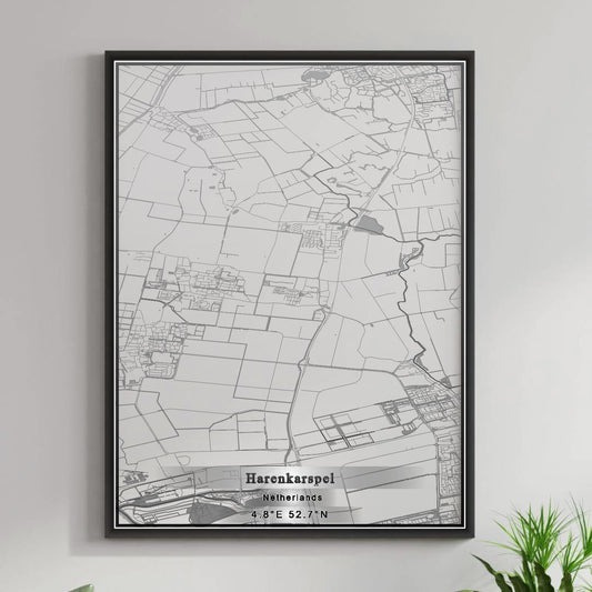 ROAD MAP OF HARENKARSPEL, NETHERLANDS BY MAPBAKES