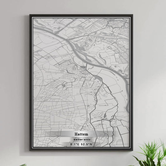 ROAD MAP OF HATTEM, NETHERLANDS BY MAPBAKES