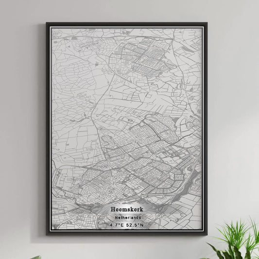 ROAD MAP OF HEEMSKERK, NETHERLANDS BY MAPBAKES