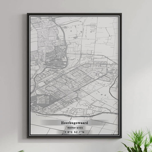 ROAD MAP OF HEERHUGOWAARD, NETHERLANDS BY MAPBAKES