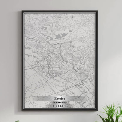 ROAD MAP OF HEERLEN, NETHERLANDS BY MAPBAKES