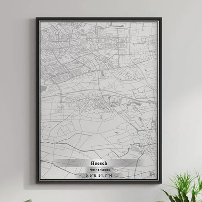 ROAD MAP OF HEESCH, NETHERLANDS BY MAPBAKES