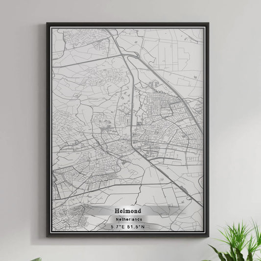 ROAD MAP OF HELMOND, NETHERLANDS BY MAPBAKES