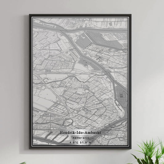 ROAD MAP OF HENDRIK-IDO-AMBACHT, NETHERLANDS BY MAPBAKES