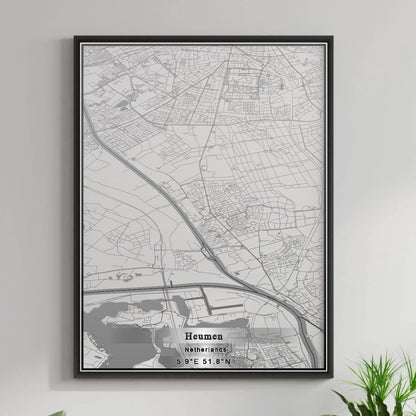 ROAD MAP OF HEUMEN, NETHERLANDS BY MAPBAKES