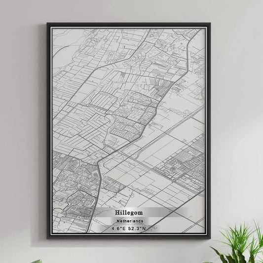 ROAD MAP OF HILLEGOM, NETHERLANDS BY MAPBAKES