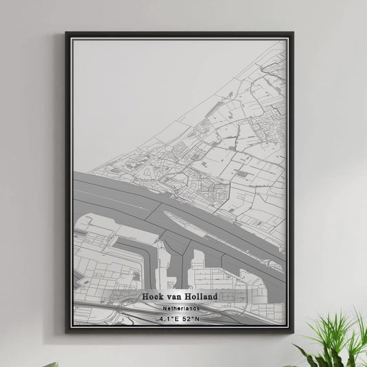 ROAD MAP OF HOEK VAN HOLLAND, NETHERLANDS BY MAPBAKES