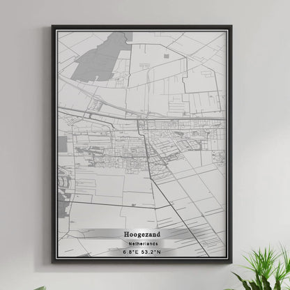 ROAD MAP OF HOOGEZAND, NETHERLANDS BY MAPBAKES