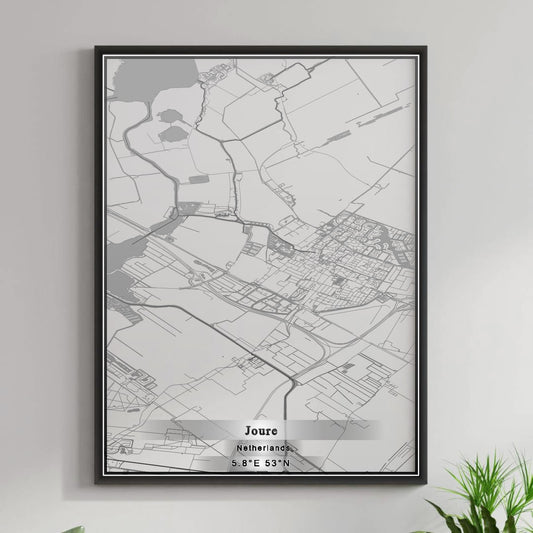 ROAD MAP OF JOURE, NETHERLANDS BY MAPBAKES