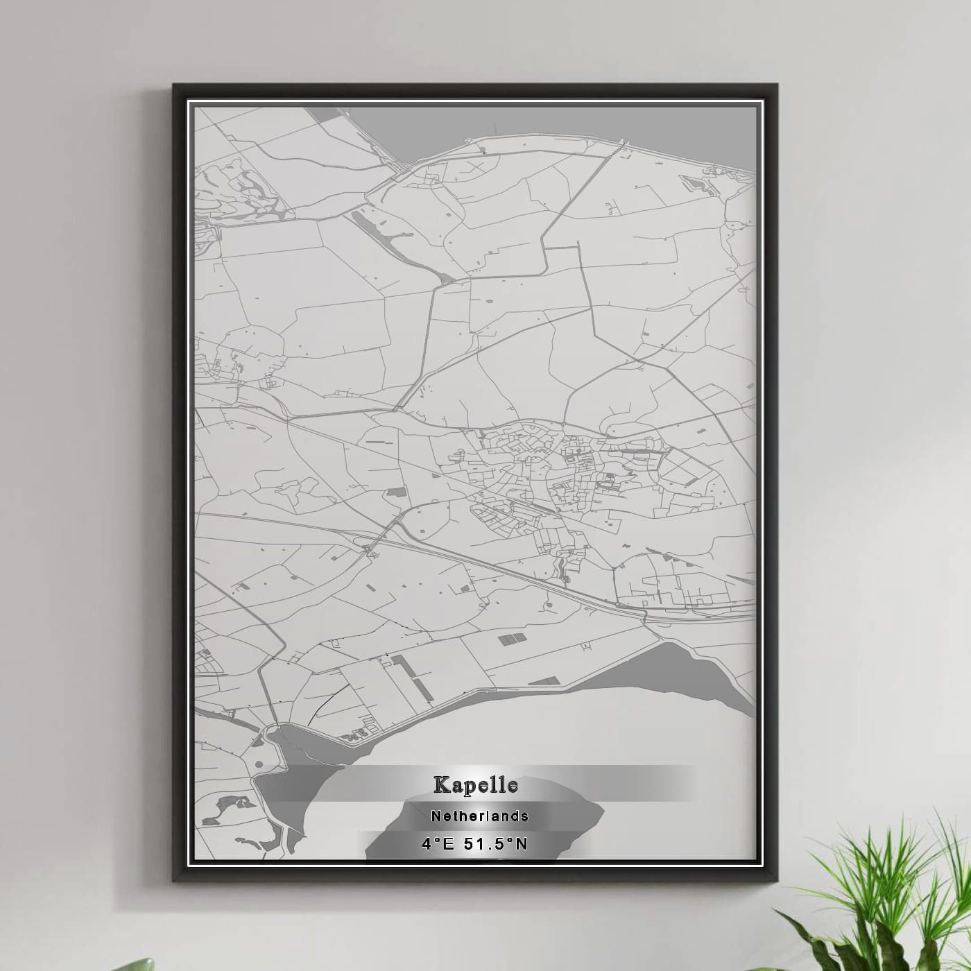 ROAD MAP OF KAPELLE, NETHERLANDS BY MAPBAKES