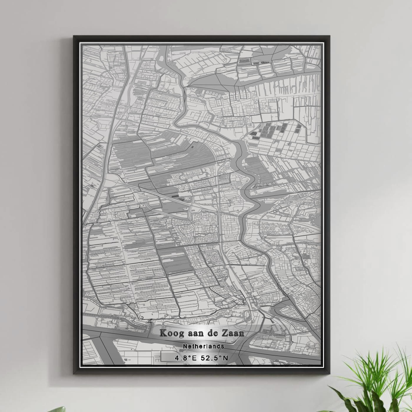 ROAD MAP OF KOOG AAN DE ZAAN, NETHERLANDS BY MAPBAKES