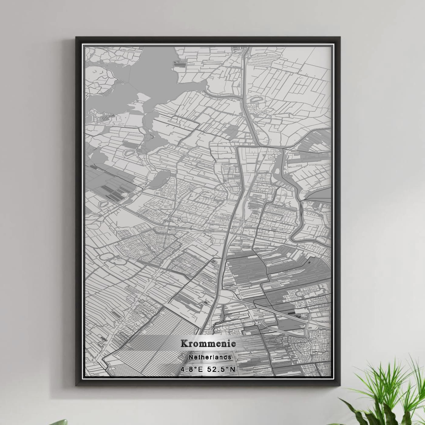 ROAD MAP OF KROMMENIE, NETHERLANDS BY MAPBAKES