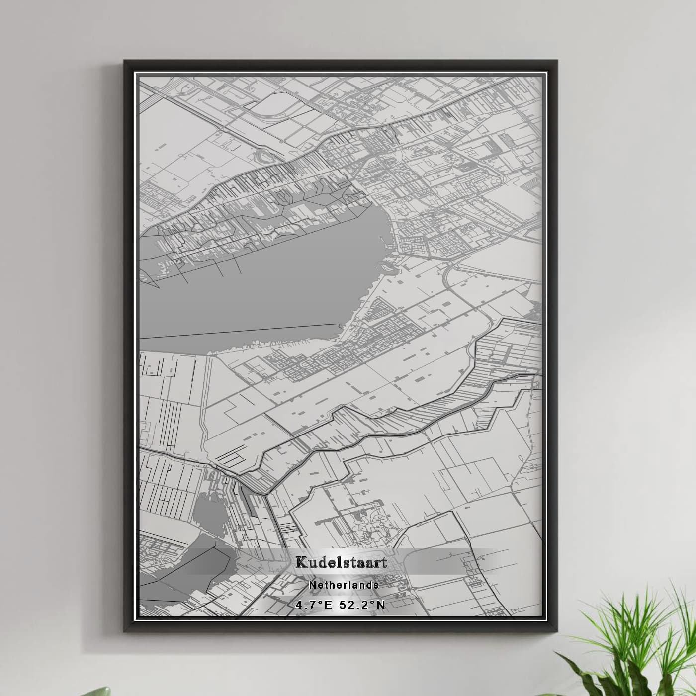 ROAD MAP OF KUDELSTAART, NETHERLANDS BY MAPBAKES