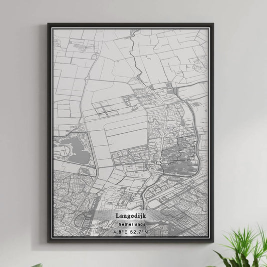 ROAD MAP OF LANGEDIJK, NETHERLANDS BY MAPBAKES