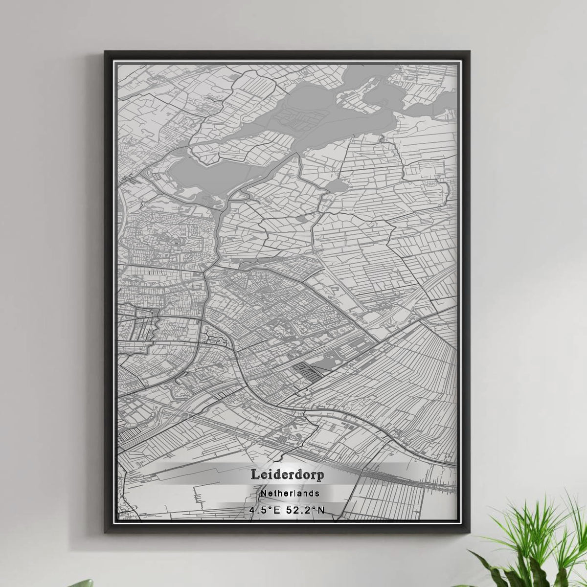 ROAD MAP OF LEIDERDORP, NETHERLANDS BY MAPBAKES