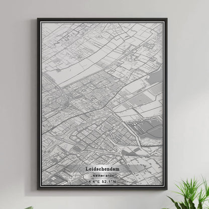 ROAD MAP OF LEIDSCHENDAM, NETHERLANDS BY MAPBAKES