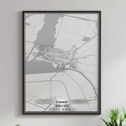 ROAD MAP OF LEMMER, NETHERLANDS BY MAPBAKES
