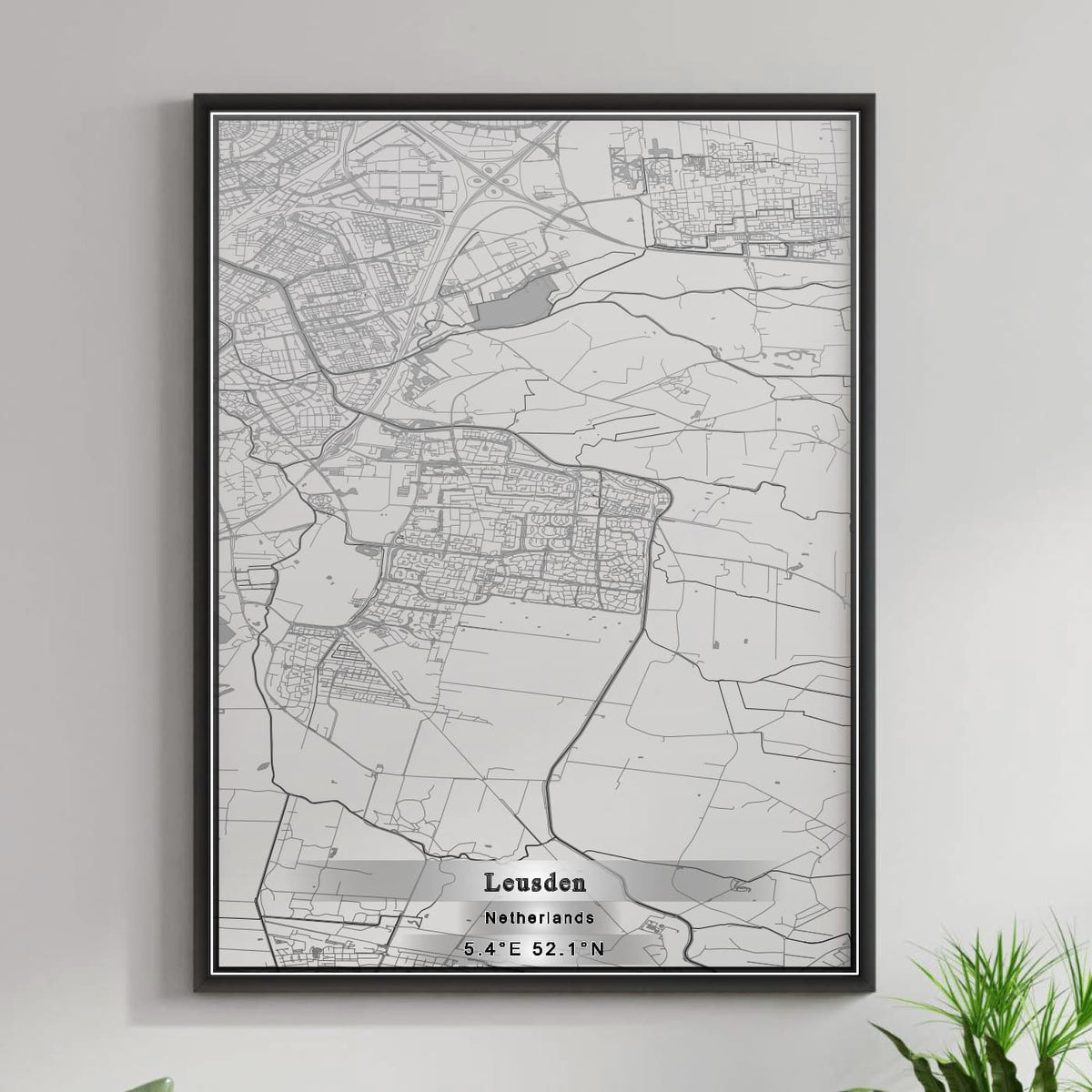 ROAD MAP OF LEUSDEN, NETHERLANDS BY MAPBAKES