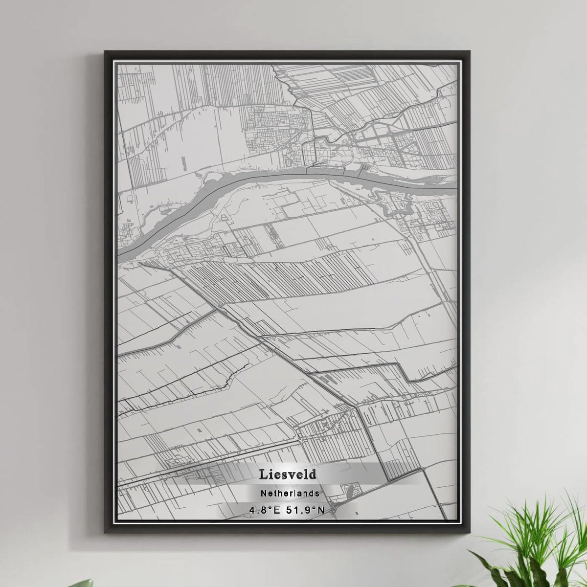 ROAD MAP OF LIESVELD, NETHERLANDS BY MAPBAKES