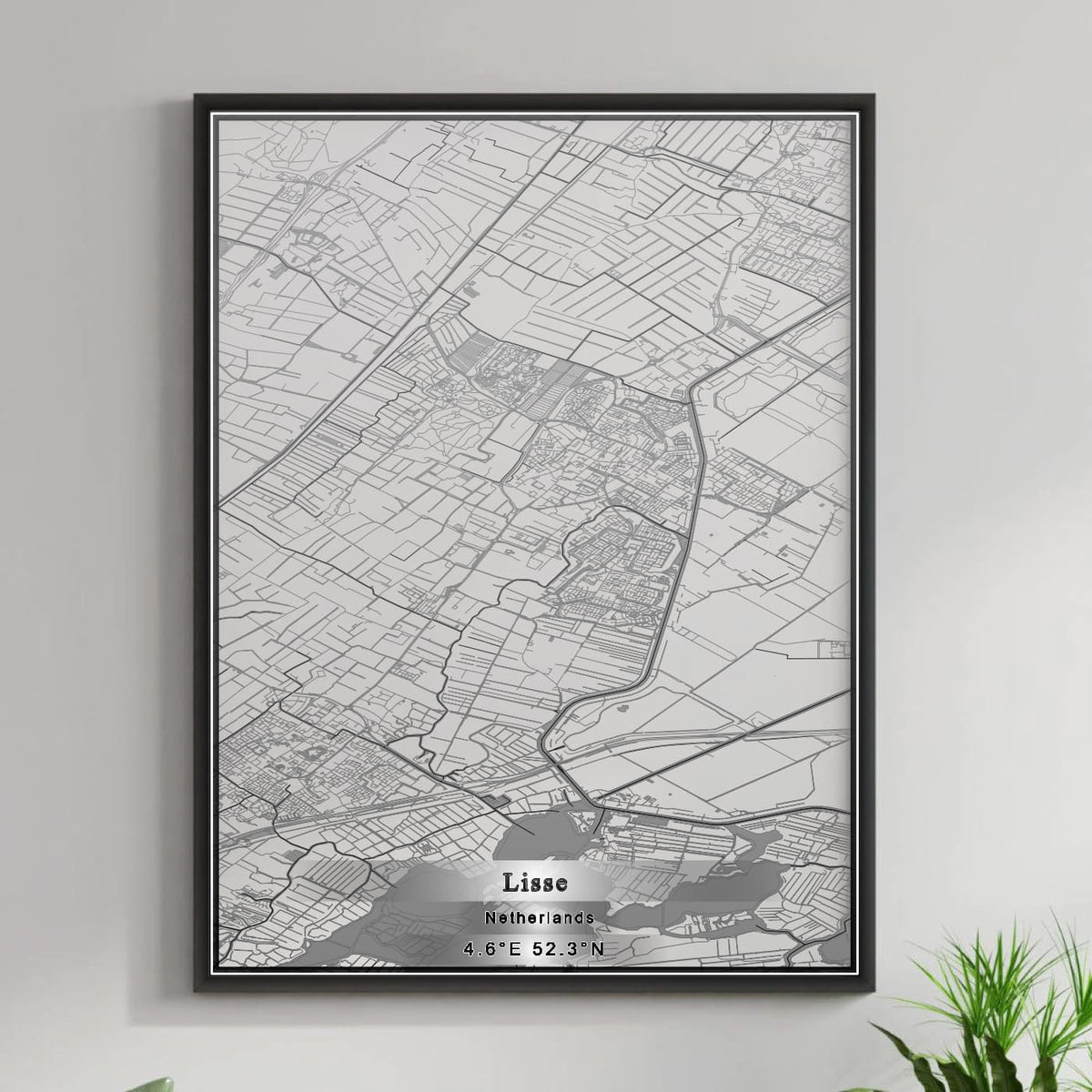 ROAD MAP OF LISSE, NETHERLANDS BY MAPBAKES